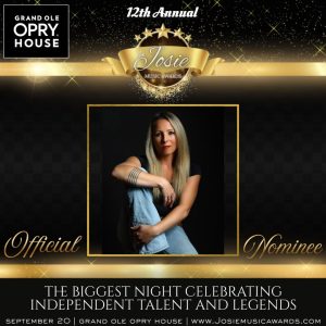 I’ve been nominated for two 2026 Josie Music Awards